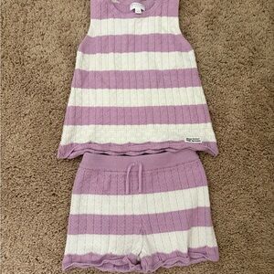 Girls 5T knit shirt and shorts matching set